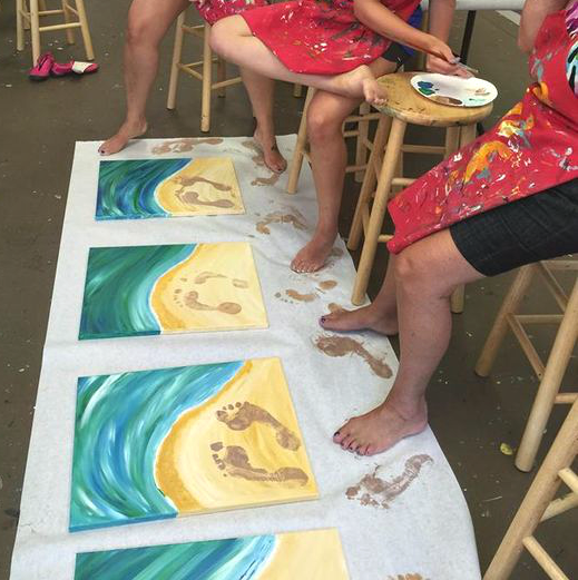 Stress Relief Feet Paint Party