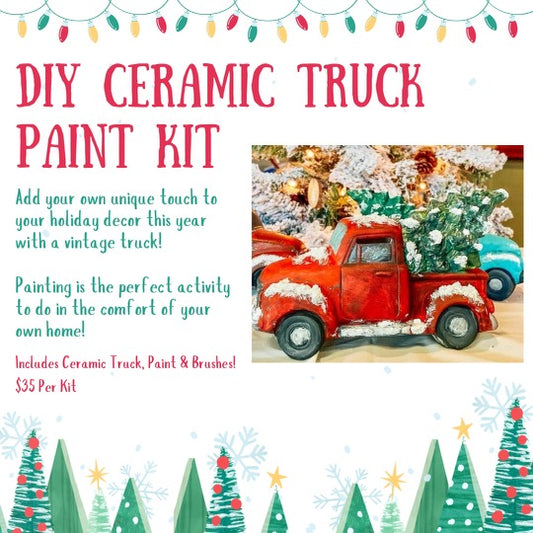 DIY Ceramic Truck & Tree Paint Kit