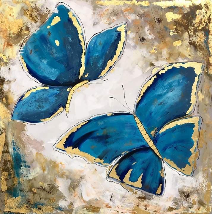 Goldleaf Butterflies & Knife Palette Workshop